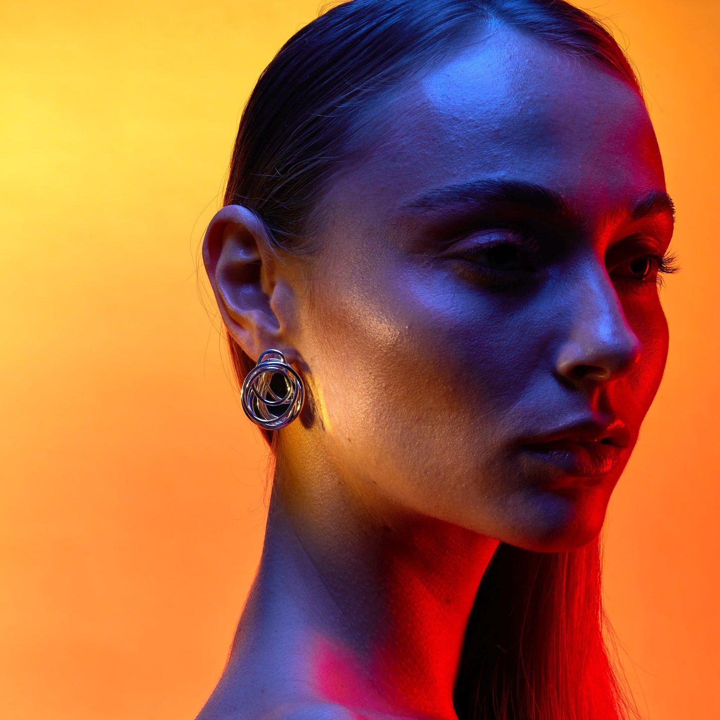 BOUCLES D'OREILLES ARA ARGENT MASSIF