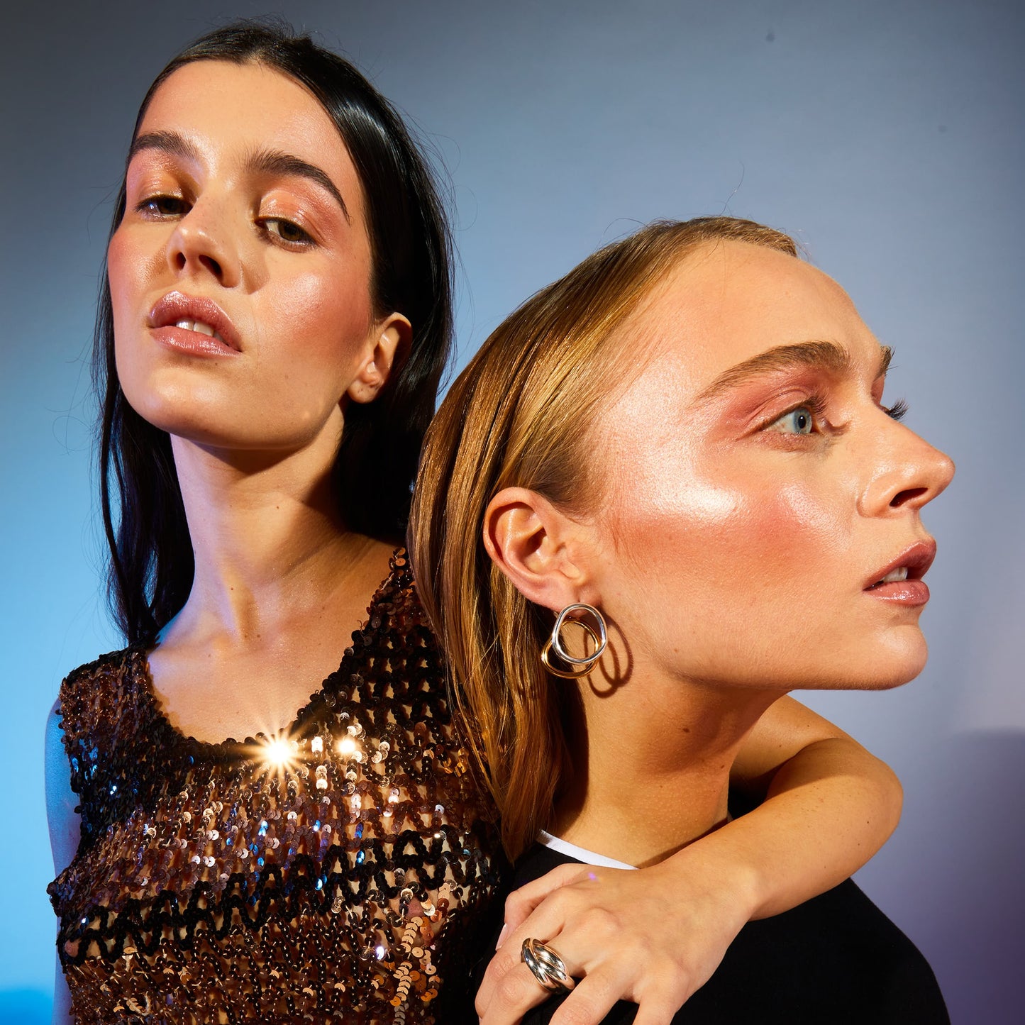 BOUCLES D'OREILLES OVA BICOLORE