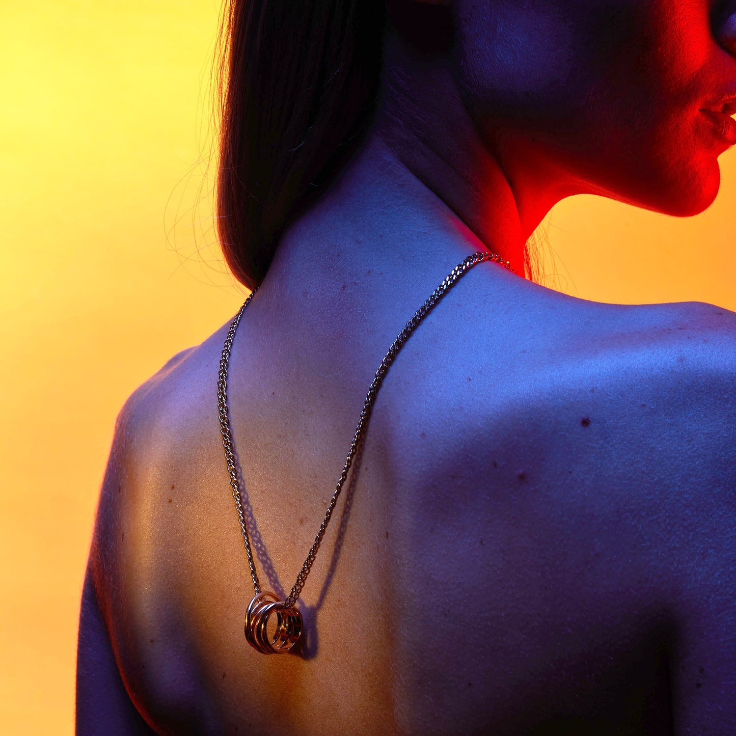 COLLIER ARGENT LOUA BICOLORE